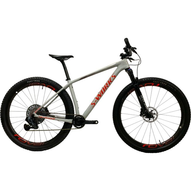Bicicleta Specialized Epic Ht S-Works Aro 29 AXS XX1 12V Branco e Vermelho - Seminova
