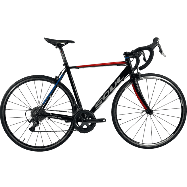 Bicicleta Soul 3R1 Aro 700 Tiagra 20v Preto e Vermelho e Azul - Seminova