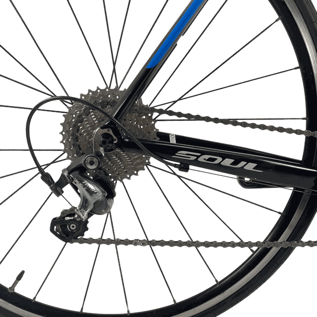 Bicicleta Soul 3R1 Aro 700 Tiagra 20v Preto e Vermelho e Azul - Seminova