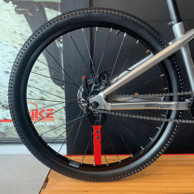 Bicicleta Sense Hardpump Aro 26 Prata e Grafite - Seminova