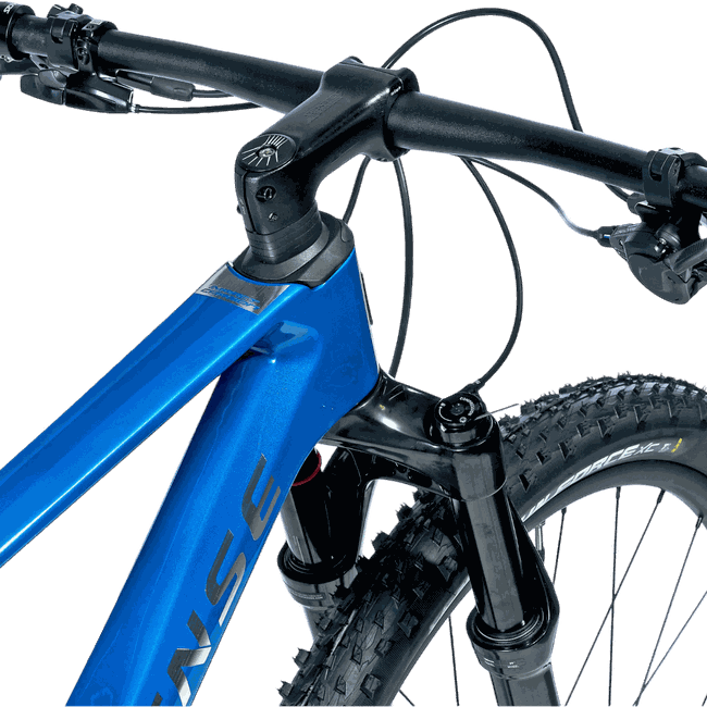 Bicicleta Sense Impact Carbon Pro 2024 Deore 12v Azul e Carbono e Prata