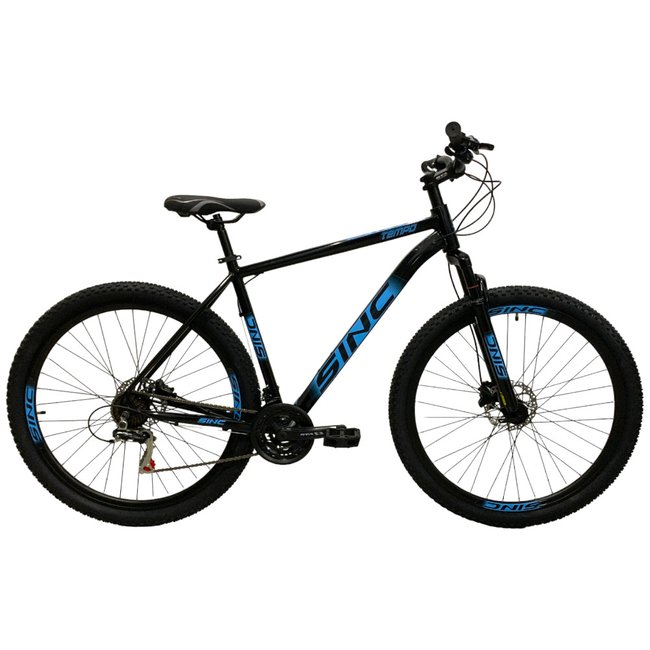 Bicicleta Sinc Tempo Aro 29 Tourney 21v Preto e Azul