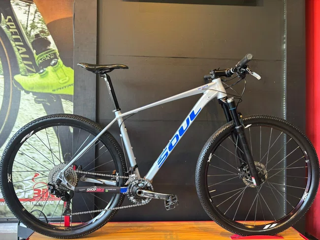 Bicicleta Soul HT SL 529 Aro 29 Deore 20v T-19 Cinza e Azul - Seminova