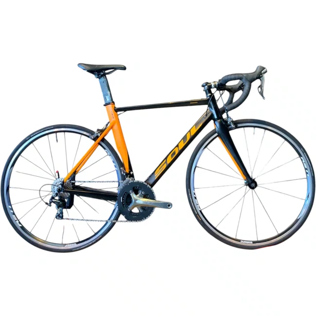 Bicicleta Soul Ironfox Aro 700 Tiagra 20v Preto Laranja - Seminova