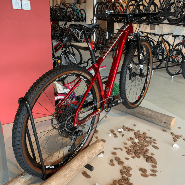 Bicicleta Soul Krakatoa Aro 29 NX 12V Vermelha e Prata - Seminova