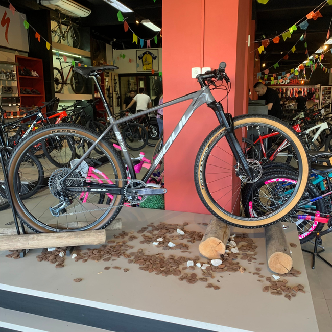 Bicicleta Soul SL929 Aro 29 GX 12v Grafite e Branco - Seminova