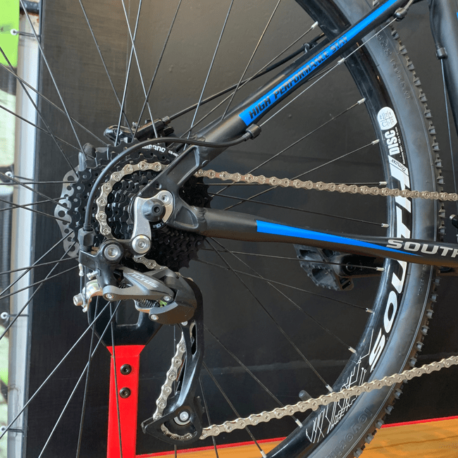 Bicicleta South Super Speed HD Aro 29 Altus 18v Preto e Azul