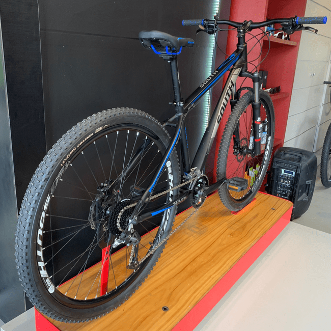 Bicicleta South Super Speed HD Aro 29 Altus 18v Preto e Azul
