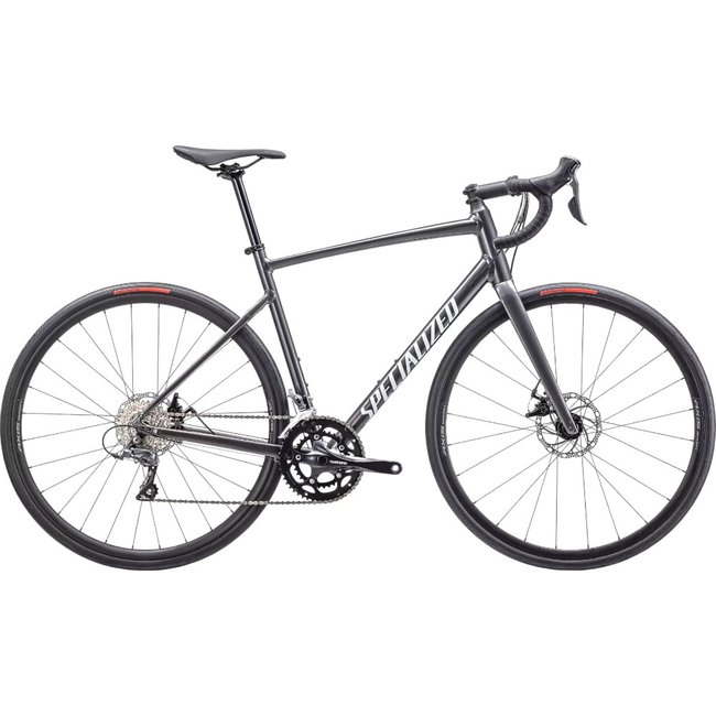 Bicicleta Specialized Allez E5 Aro 700 Claris 16v Cinza escuro e Branco e Prata