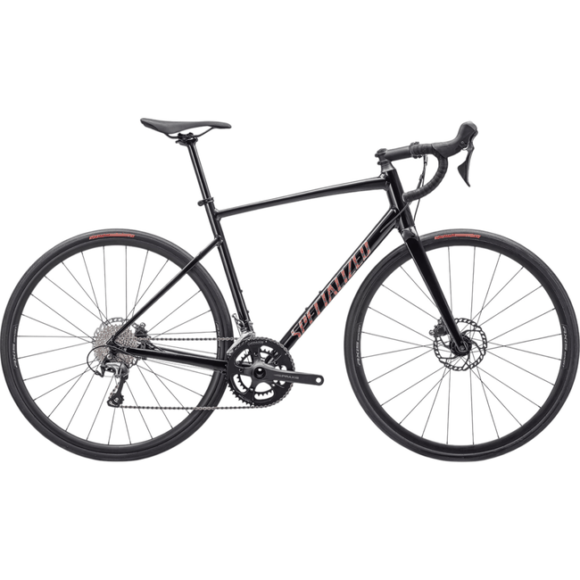 Bicicleta Specialized Allez E5 Disc Aro 700 Tiagra 20v 2025 Preto e Vermelho Claro