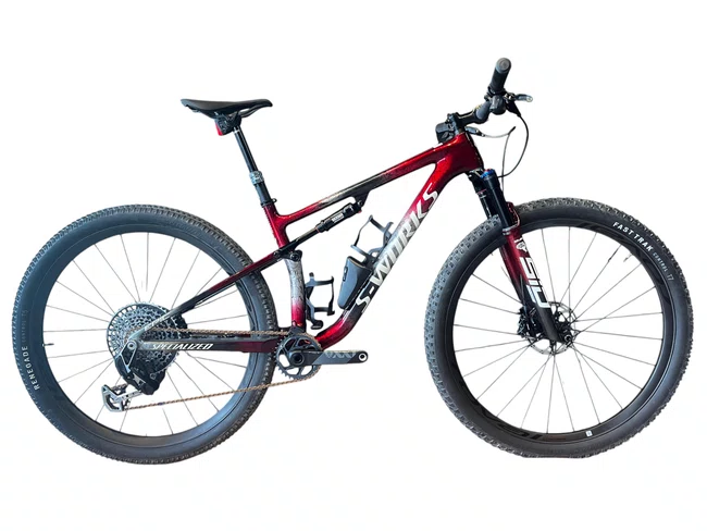 Bicicleta Specialized Aro 29 S-Works Epic XX T-TYPE 12V Vermelho Preto e Prata
