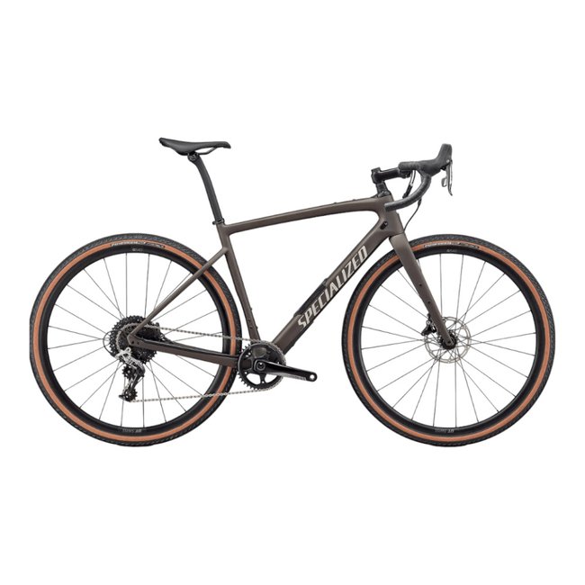 Bicicleta Specialized Diverge Comp Carbon Aro 700 Rival 1 11v 2022 Cinza Escuro e Branco