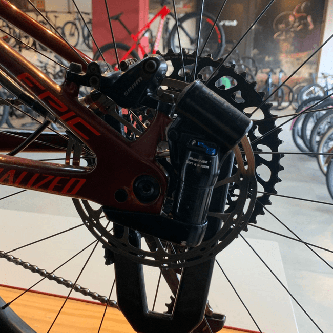 Bicicleta Specialized Epic Race Full Expert Carbon Aro 29 GX 12v 2020 Bordo - Seminova