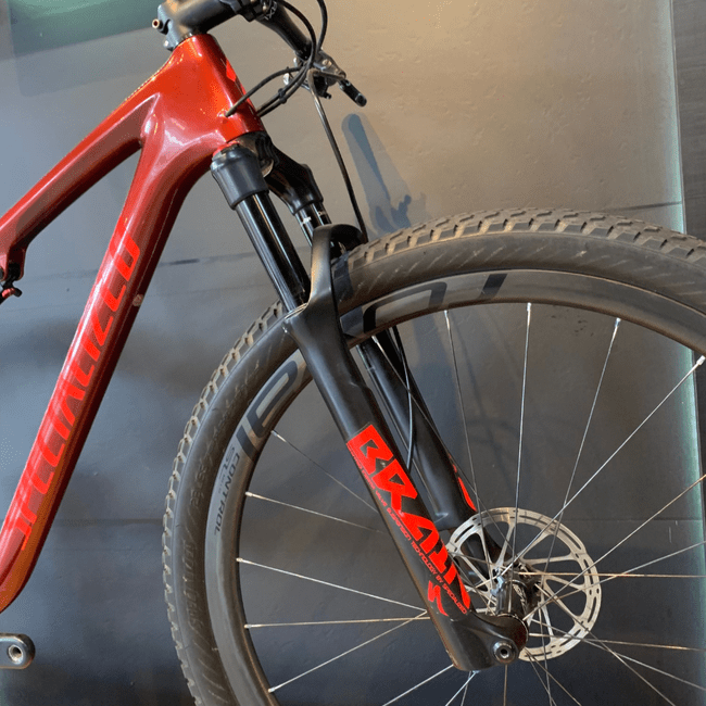 Bicicleta Specialized Epic Race Full Expert Carbon Aro 29 GX 12v 2020 Bordo - Seminova