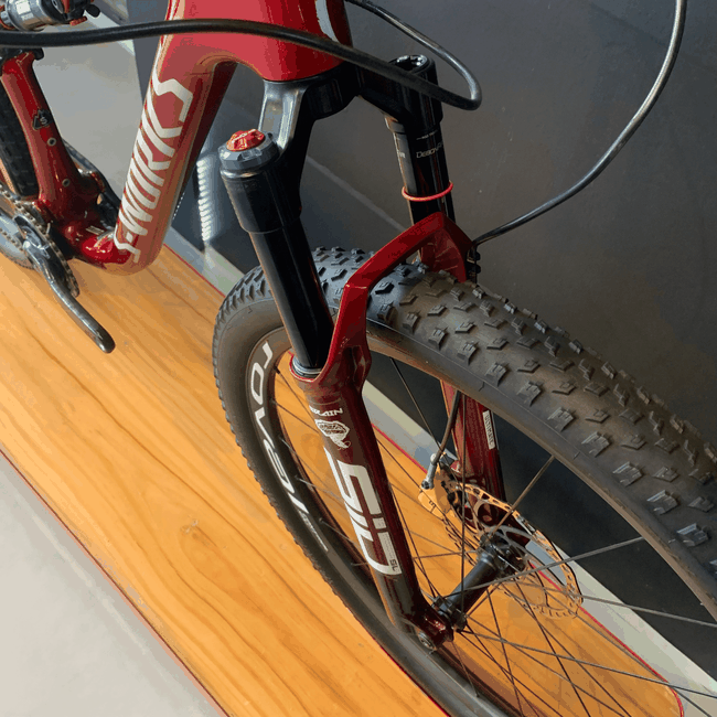 Bicicleta Specialized Epic Race S-Works Aro 29 XX1 AXS 12v Vermelha e Branca - Seminova