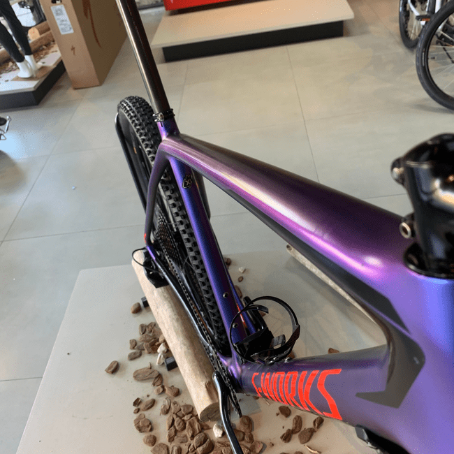 Bicicleta Specialized Epic S-Works HT Aro 29 XX1 12v Roxa Camaleão - Seminova