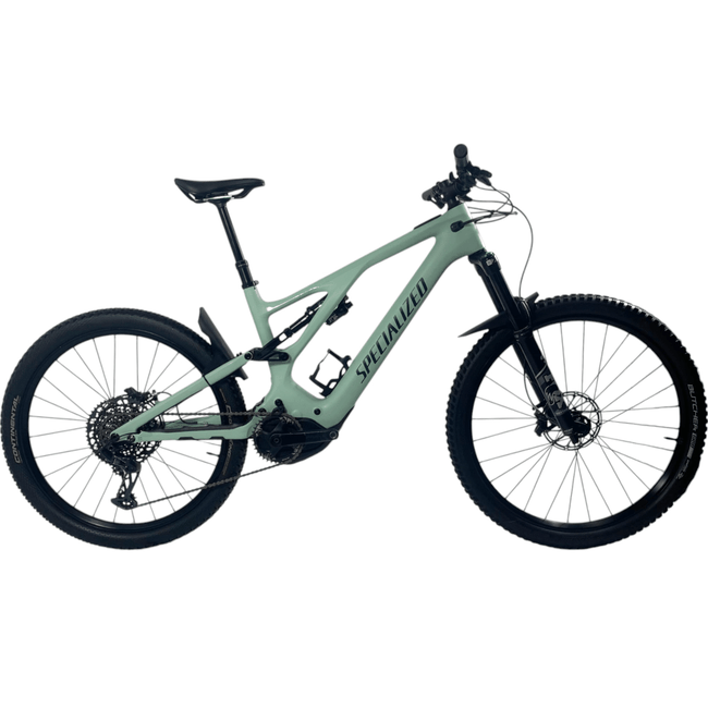 Bicicleta Specialized Levo Comp Carbon Aro 29 GX 12v Verde Claro e Verde Escuro - Seminova