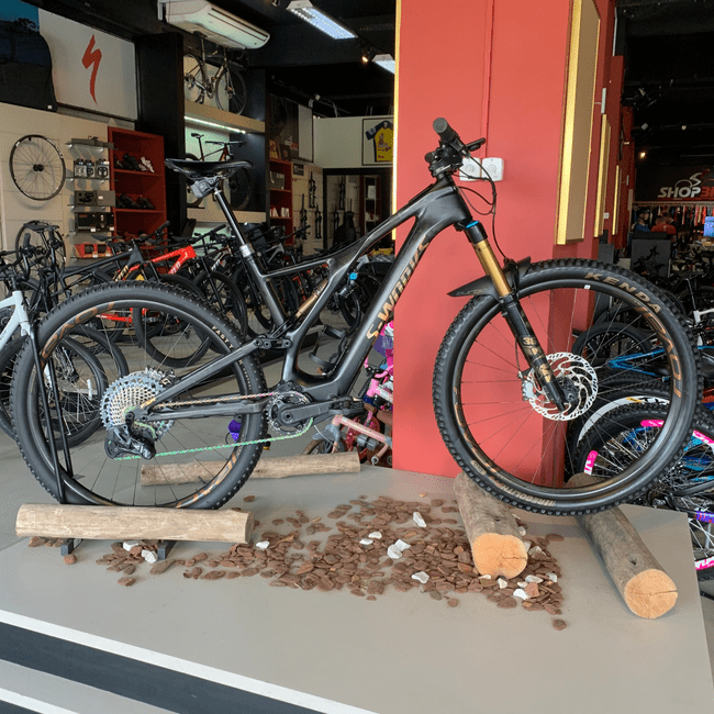 Bicicleta Specialized Levo SL S-Works Aro 29 XX1 12v Preto e Dourado - Seminova