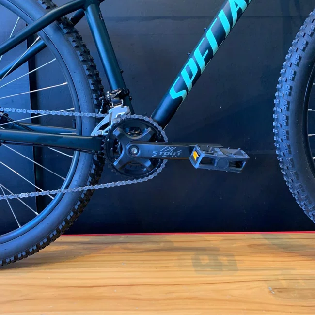 Bicicleta Specialized Rockhopper Sport Aro 29 Altus 18v Verde Escuro e Verde Claro