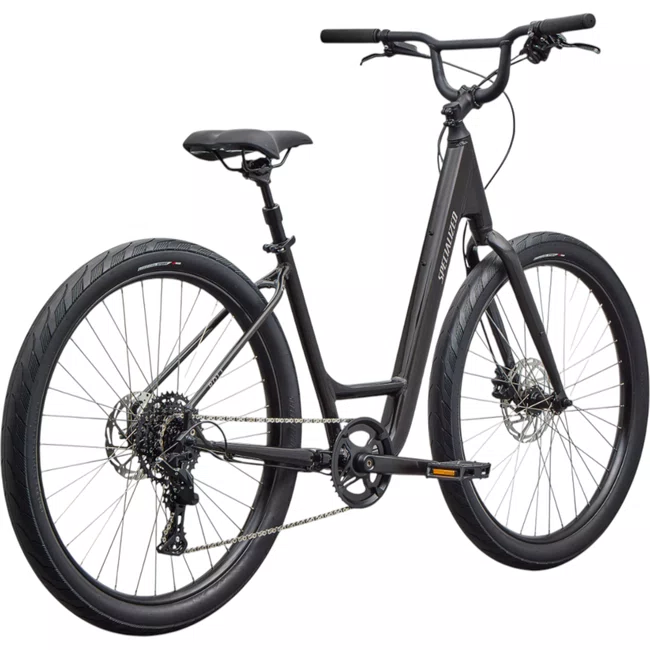 Bicicleta Specialized Roll 3.0 Low Entry Aro 650b Microshift 9v Preto Obsidiana Metalica Brilhante e Preto Deserto Metalico
