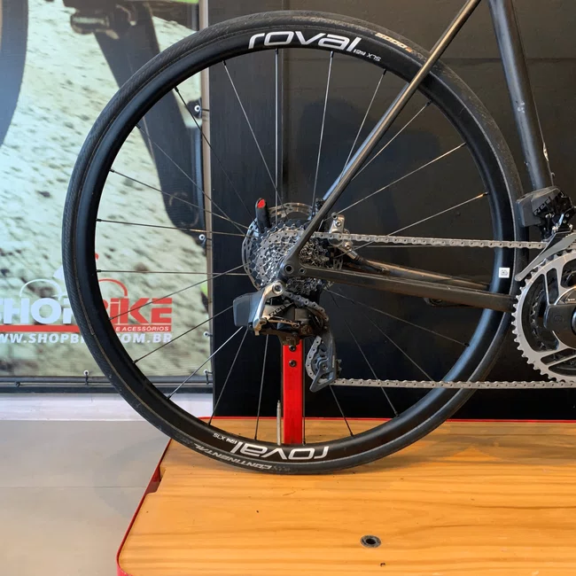Bicicleta Specialized S-works Aethos Aro 700 Sram Etap 24v T-58 Preto Carbono e Dourado - Seminovo