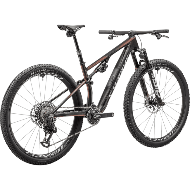 Bicicleta Specialized S-Works Epic 8 Aro 29 Sram XX 12v Carbono Brilhante e Rosa Vivo Metálico e Viavi Magenta Gold e Sombra