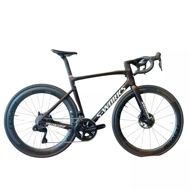 Bicicleta Specialized Tarmac S-work SL7 Aro 700 Dura Ace 24v Preta e Branca - Seminova