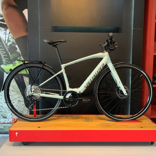 Bicicleta Specialized Turbo Vado SL 4.0 Aro 700 EQ NX 11v 2023 Verde Claro e Preto