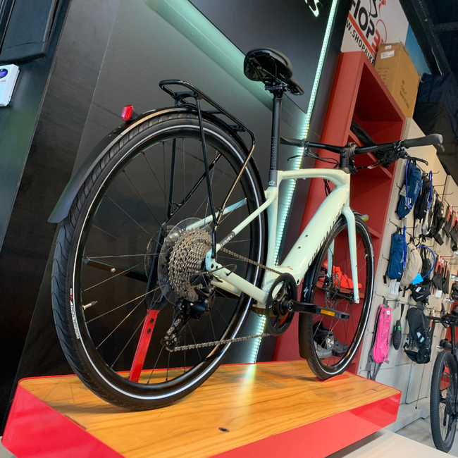Bicicleta Specialized Turbo Vado SL 4.0 Aro 700 EQ NX 11v 2023 Verde Claro e Preto