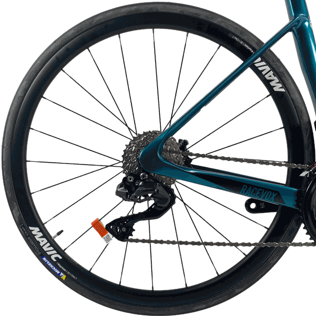 Bicicleta Swift Racevox Comp Carbon Disc 2024 Aro 700 Shimano 105 Di2 24v Azul e Preto