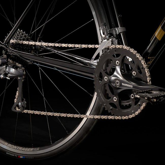Bicicleta Trek Domane AL2 Aro 700 Claris 16v Preto e Dourado - Seminova
