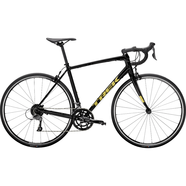 Bicicleta Trek Domane AL2 Aro 700 Claris 16v Preto e Dourado - Seminova