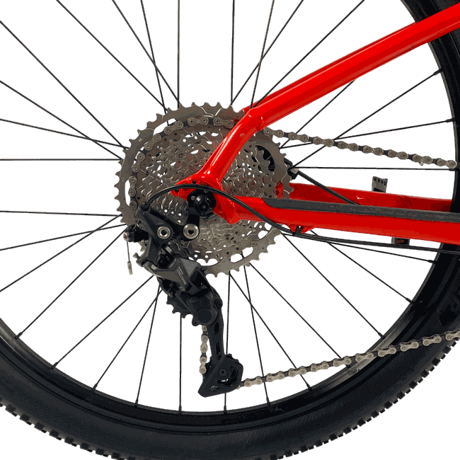 Bicicleta Trek Marlin 7 Aro 27,5 Deore 10v Amarelo e Vermelho - Seminova