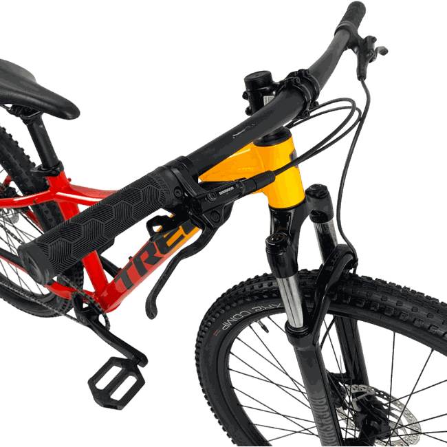 Bicicleta Trek Marlin 7 Aro 27,5 Deore 10v Amarelo e Vermelho - Seminova
