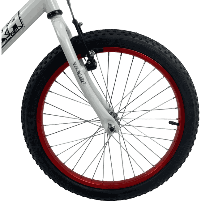 Bicicleta Ultra Cross Aro 20 Branco e Vermelhoㅤㅤㅤㅤ