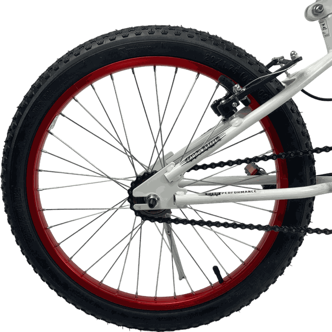 Bicicleta Ultra Cross Aro 20 Branco e Vermelhoㅤㅤㅤㅤ