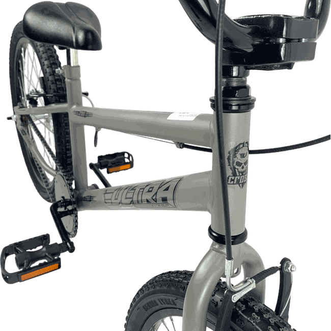 Bicicleta Ultra Cross Aro 20 Cinza e Pretoㅤㅤㅤㅤㅤㅤㅤㅤㅤㅤㅤㅤㅤ