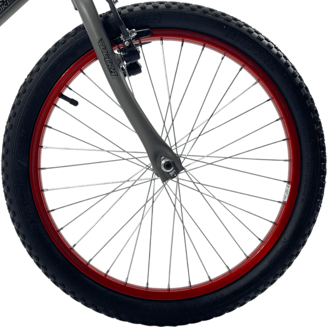 Bicicleta Ultra Cross Aro 20 Cinza e Vermelhoㅤㅤㅤㅤㅤㅤㅤㅤㅤㅤ