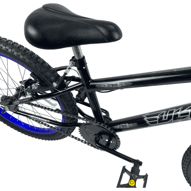 Bicicleta Ultra Cross Aro 20 Preto e Azulㅤㅤㅤㅤㅤㅤㅤㅤㅤ