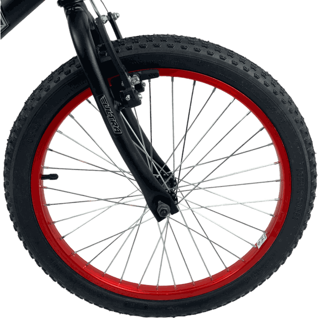 Bicicleta Ultra Cross Aro 20 Preto e Vermelhoㅤㅤㅤㅤㅤ