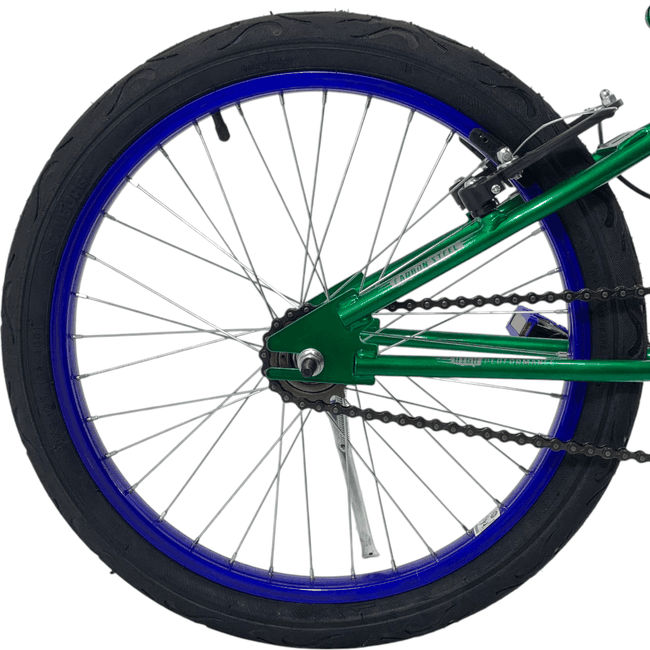 Bicicleta Ultra Cross Aro 20 Verde e Azulㅤㅤㅤㅤㅤㅤㅤㅤㅤㅤㅤㅤㅤㅤ