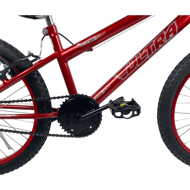 Bicicleta Ultra Cross Aro 20 Vermelho e Cinza e Pretoㅤㅤ
