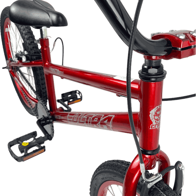Bicicleta Ultra Cross Aro 20 Vermelho e Cinza e Pretoㅤㅤ