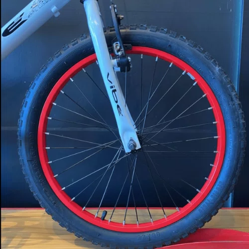 Bicicleta Vibe Aro 20 Cross Branca, Preta e Vermelho