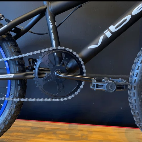 Bicicleta Vibe Aro 20 Cross Preta, Branca e Azul