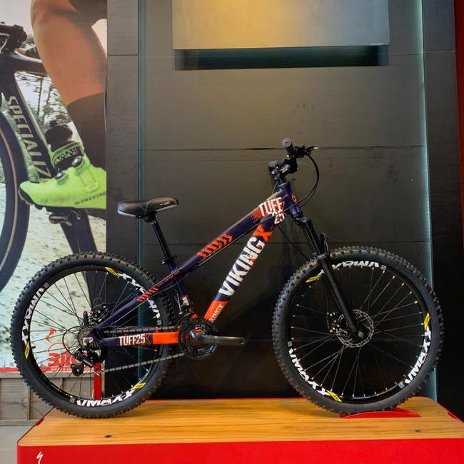Bicicleta Vikingx Aro 26 Tuff-25 Shimano Azul Laranja e Branco