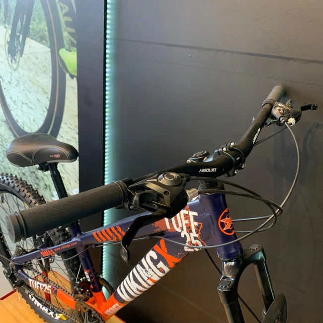 Bicicleta Vikingx Aro 26 Tuff-25 Shimano Azul Laranja e Branco