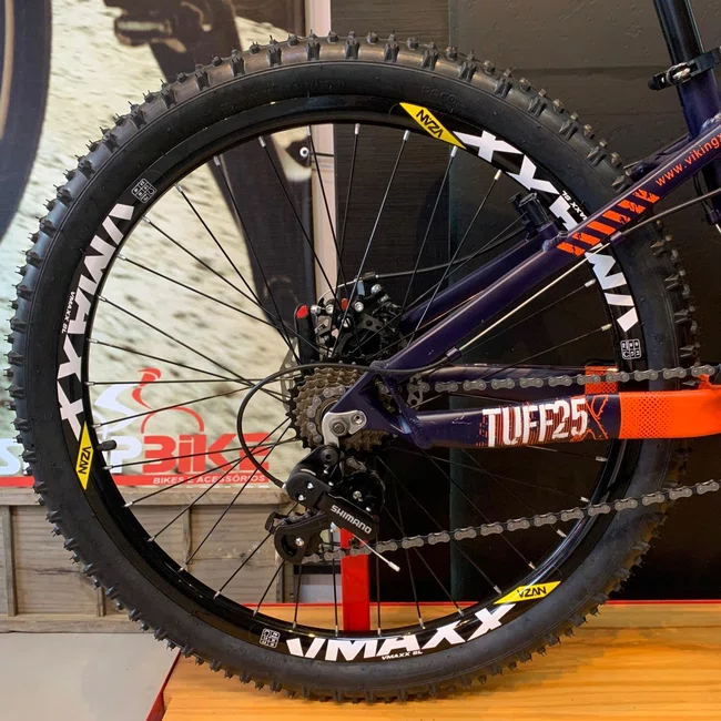 Bicicleta Vikingx Aro 26 Tuff-25 Shimano Azul Laranja e Branco