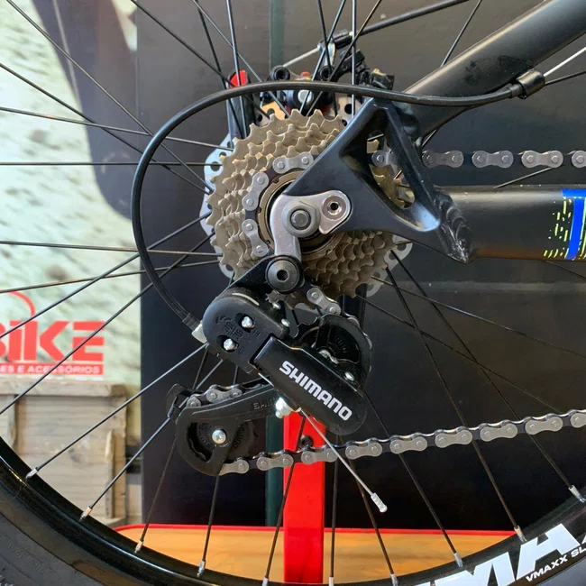 Bicicleta Vikingx Aro 26 Tuff-25 Shimano Preta Azul e Verde