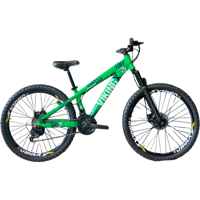 Bicicleta Vikingx Aro 26 Tuff-25 Verde Azul e Branco